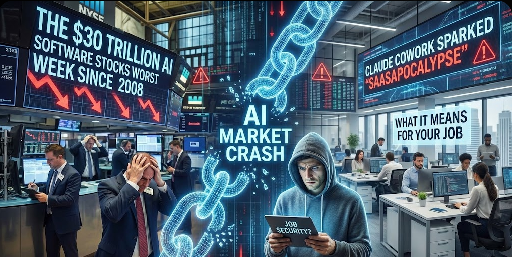 The $30 Trillion AI Reckoning: Why Software Stocks Just Had Their Worst Week Since 2008, Claude Cowork Sparked the "SaaSapocalypse," and What It Means for Your Job